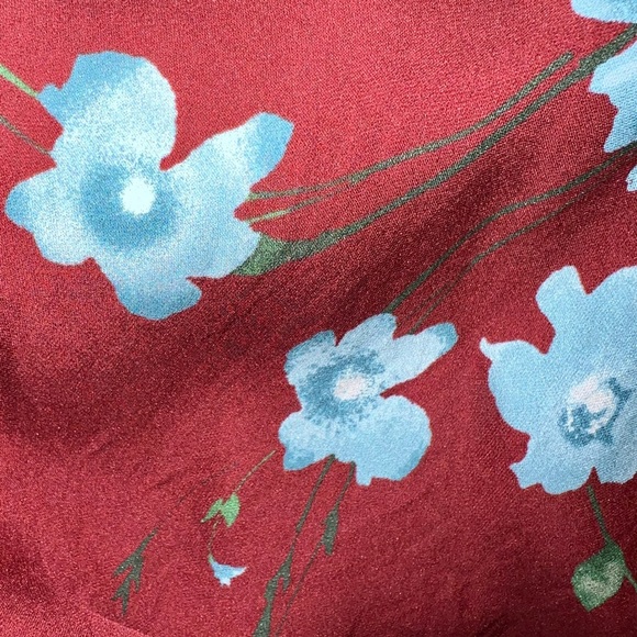 HOT LOOK! Joie 100% Silk Long Sleeve Blouse Size Large, Neck Tie, 10 Button Cuff - Picture 7 of 14